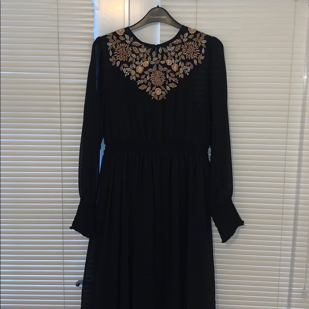 Classic black midi dress